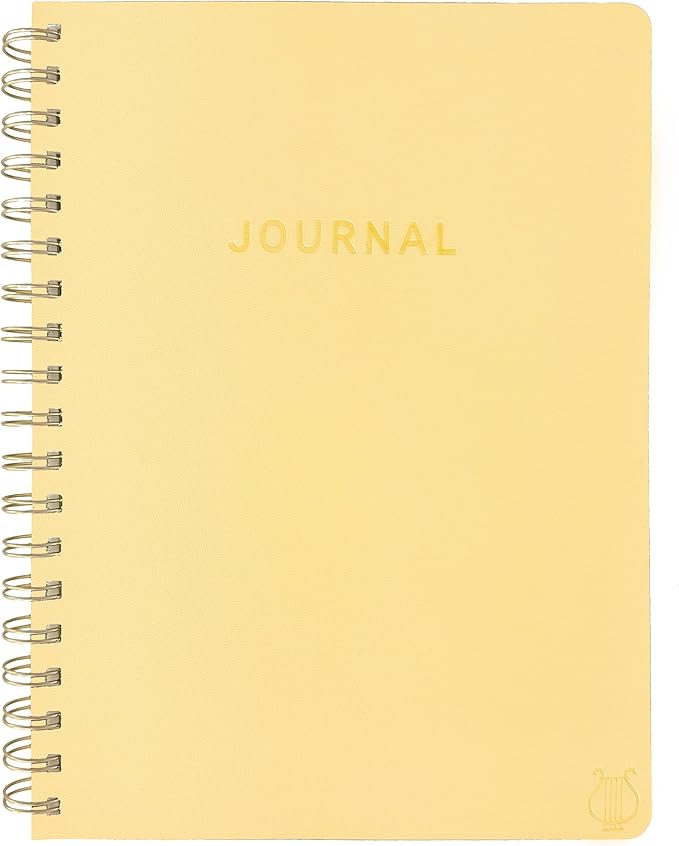 Graphique Apollo Vegan Leather Journal, Spiral Notebook for Writing, 192 Lined Pages, 8” x 10”