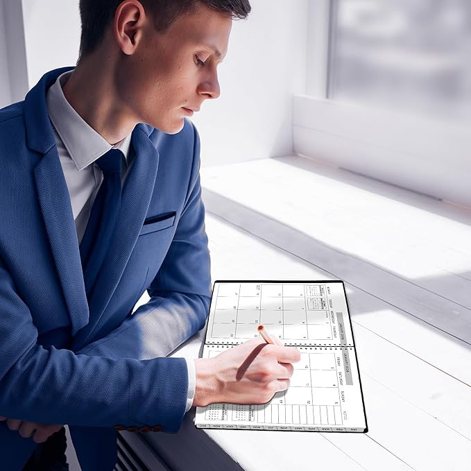 Ensight 2026 Appointment Book & Planner Ensight 6.5 x 8.5 inches Large Tabbed Daily Hourly Weekly Planner Schedule Book 30 Minute time Slots Business & Personal Planner Jan 2026 Dec 2026 Black