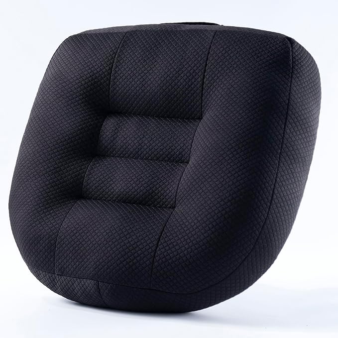 Office Chair Cushions for Back and Butt, Ergonomic Chair/Seat Cushion for Long Sitting, Sitting Pillow for Automobile, Wheelchair, Computer, Office Chair Hip Support Black