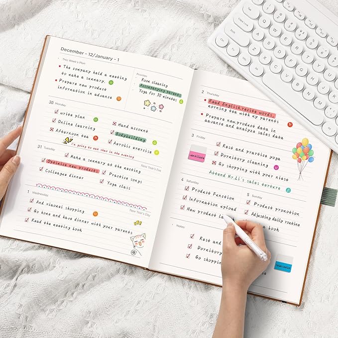 AHGXG 2026 Planner, Weekly and Monthly Planner 2026-2027, Large A4 8.5"x11", Calendar 15-Months Jan 2026 - Mar 2027, Vegan Leather SoftCover, Inner Pocket, Sage Green