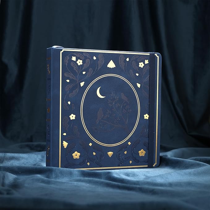 TIEFOSSI Dotted Journal Notebook, Dot Grid Notebook for Women Men, Hardcover PU Leather Journal, 160 GSM Thick Paper, 160 Numbered Pages with Gold Edges, 8 x 8 Square Diary