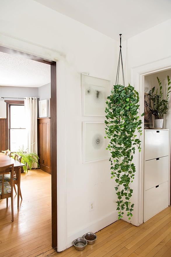 Hollyone Artificial Hanging Plants 6FT Fake Ivy Vine Faux Ivy Leaves Hanging Plant Greenery for Wall House Room Patio Indoor Outdoor Home Shelf Office Wedding Decor