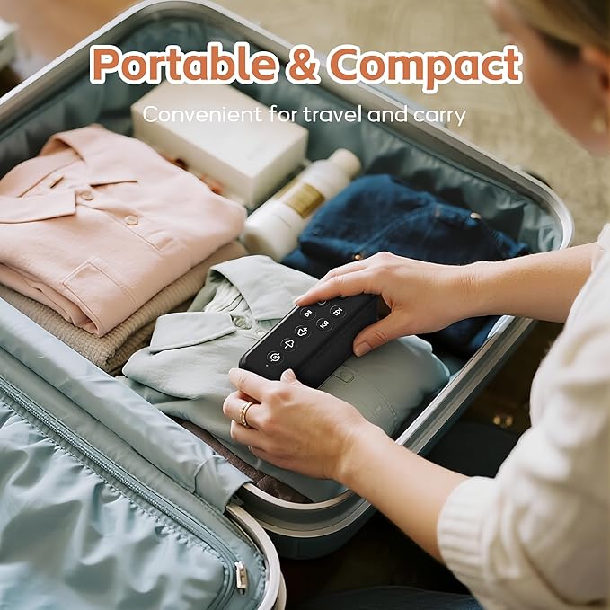 Rechargeable White Noise Machine with 3000mAh Battery - Bluetooth Sleep Sound Machines with Lullabies & Fan Sounds, Auto-Off Timer, Perfect for Office Privacy, Noise Canceling & Sleep Improvement