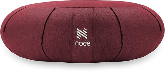 Zafu Meditation Cushion, 15" Round Buckwheat Yoga Pillow with Organic Cotton Cover