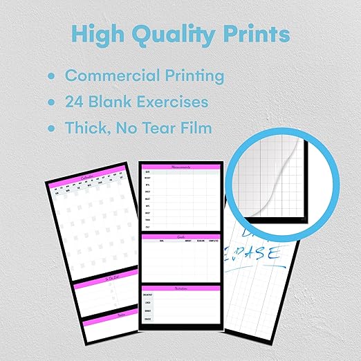 Weekly Planner Pad - Notepad Scheduling System - Dry Erase Board, Task List, and Calendar - Planning Poster for Time Management, Workout, Exercise, and Weight Loss - Expandable Desk Notepad