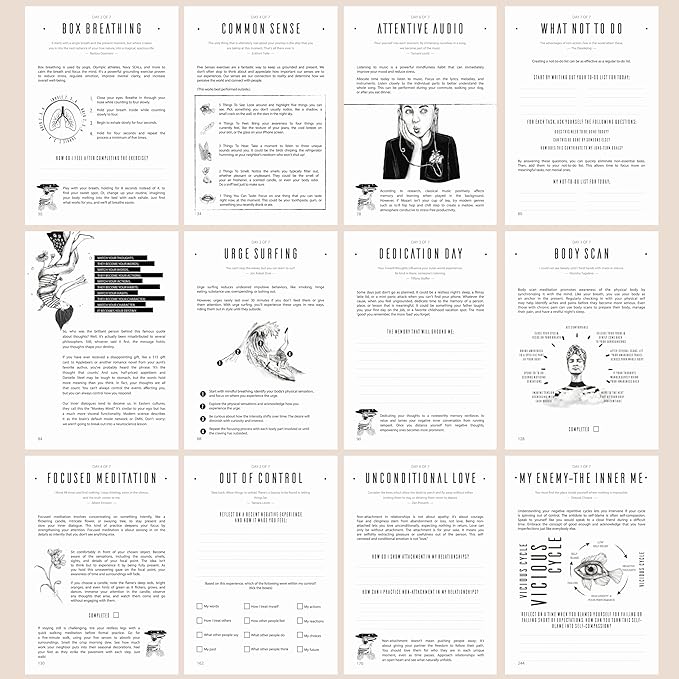 Her Vibe Journal | 13-Week Guided Mindfulness Journal for Women | Fresh Daily Prompts, Activities & Inspiration | Elegant Design & Dreamy Illustrations | Nurture Self-Love & Wellness | A5 Size | Premium Gift Box Included