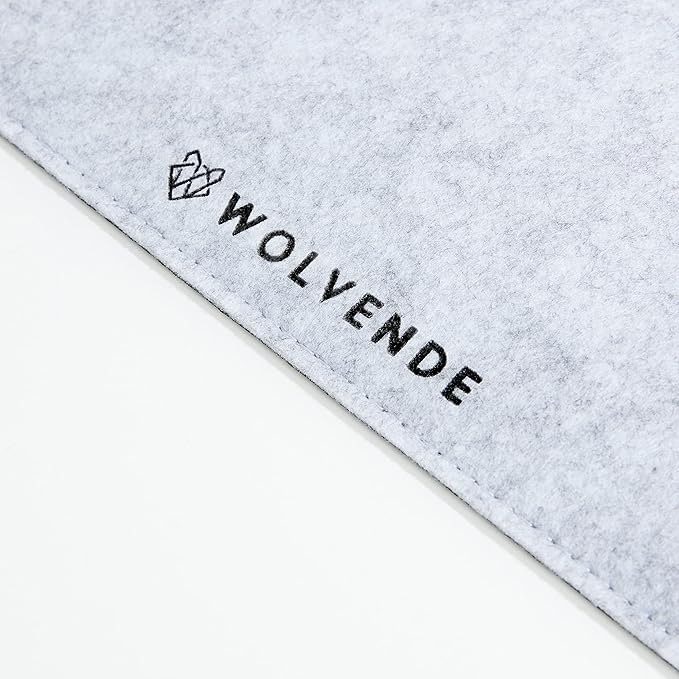 Premium Felt Desk Mat | Medium 12" x 36" | Multifunctional Desk Pad for Home Office | Light Gray