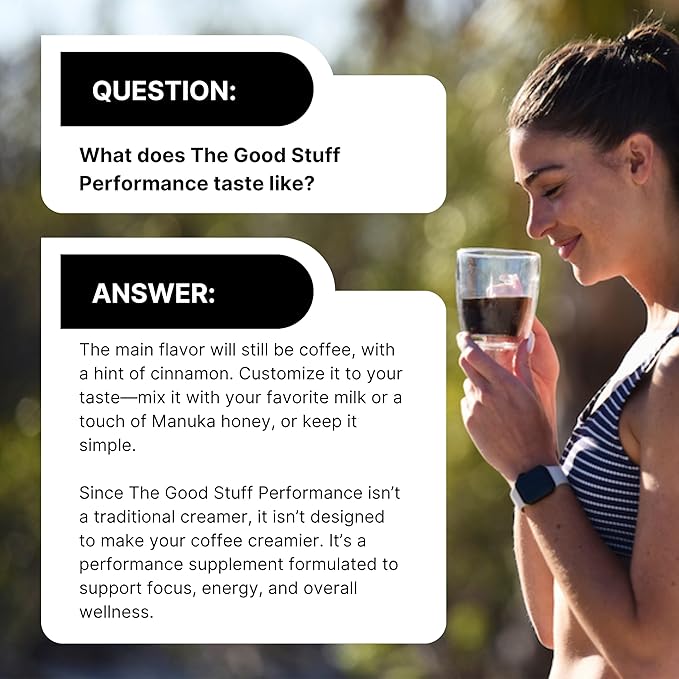 For Wellness The Good Stuff Performance – Coffee Booster | Collagen + MCT Powder Supplement with L-Theanine and Antioxidants for Jitter-Free Energy & Stamina | Non-Dairy, Keto-Friendly, 14 Servings