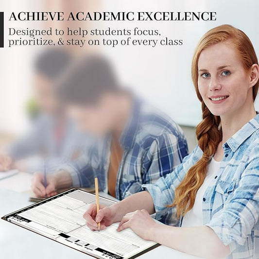 Ensight 2025-2026 HARDCOVER Leather Planner Weekly & Monthly - 8.5x11 Inches - Academic Planner Business Personal or Student - Pen Holder, Thick Paper, July 2025 - June 2026 (Black)