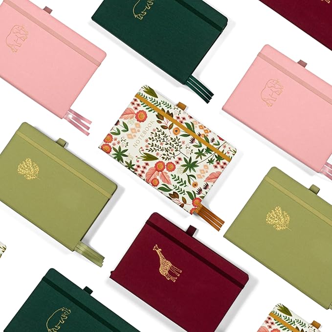 Dotted Journal Notebooks: Bullet Dotted Journal with 200 Numbered Dot Grid Pages, 160gsm Thick White Bleedproof Paper and 3 Sheets of Journal Stickers for Creatives