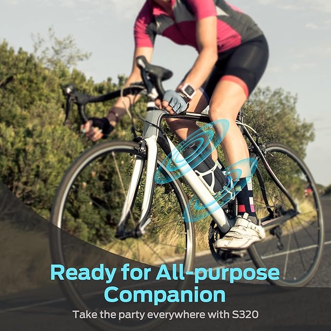 Monster S320 Bluetooth Speaker, 40W True Wireless,360° Stereo Sound Effect,IPX7 Waterproof, 32 Hour Playing Time,Suitable for Outdoor Portable Speaker (Black).