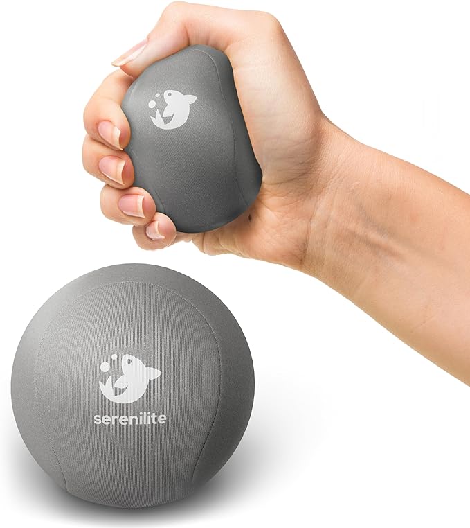 Serenilite Stress Balls for Adults, Squeeze Ball for Hand Therapy, Stress Ball, Hand Exercisers for Therapy & Grip Strengthening, Physical Therapy Balls, Hand Grip Strengthener.