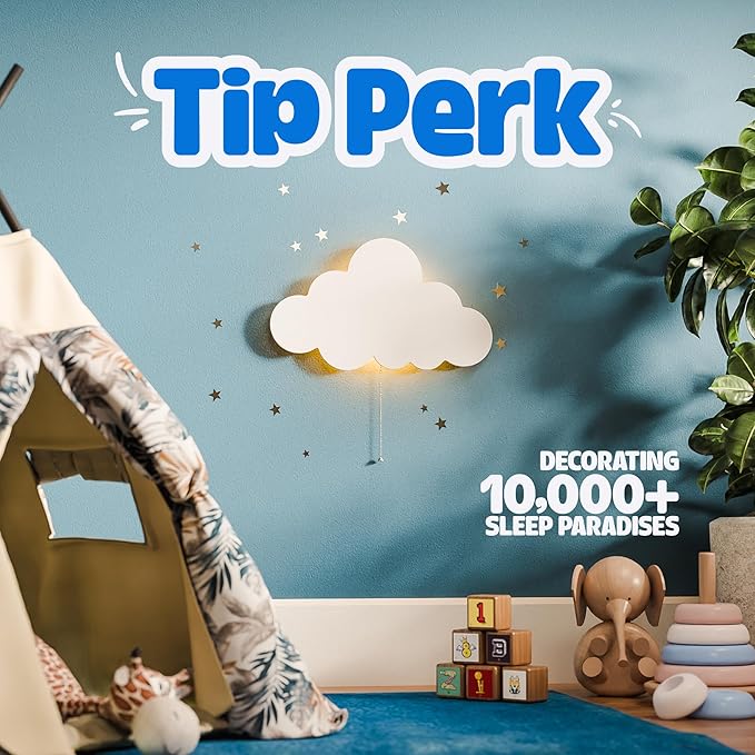 Cloud Light - Floating Cloud Wall Lamps for Nursery & Kids' Bedrooms | Battery-operated Hanging Night Lights