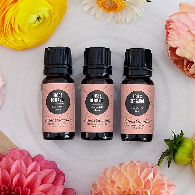 Edens Garden Rose Bergamot Essential Oil Blend- 100% Pure Premium Grade, Undiluted, Natural, Therapeutic, Aromatherapy, The Best for Diffusing, Skin, Laundry, Hair 10 ml (.33 fl oz)