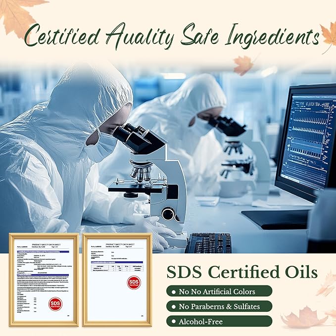 Fall Essential Oils for Diffuser, 8 Pack 0.34 fl oz Autumn Scents with Pumpkin, Cinnamon, Apple & More, Fall Scented Essential Oils Gift Set for Home Fragrance, Relaxation & Fall Gifts