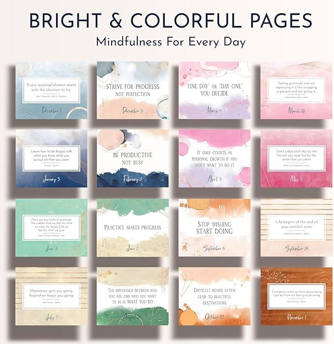 Motivational Calendar - Daily Flip Calendar with Inspirational Quotes - Inspirational Desk Decor for Women, Office Decor for Women Desk, Inspirational Gifts for Women, Desk Accessories for Women