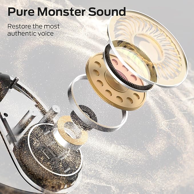 Monster Open Ear AC360, Wireless Bluetooth Rotary Earphone, with Lanyard, Upgraded Bluetooth 6.0, Touch Control, 24h Long Battery Life, IPX5 Waterproof,Long-Lasting Wear Without Fatigue