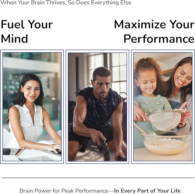 Daily Brain Supplement, NSF Certified, Neurosurgeon Formulated Nootropic to Help Boost Memory, Enhance Cognition & Support Brain Health with Resveratrol & Glutathione, 30 Servings