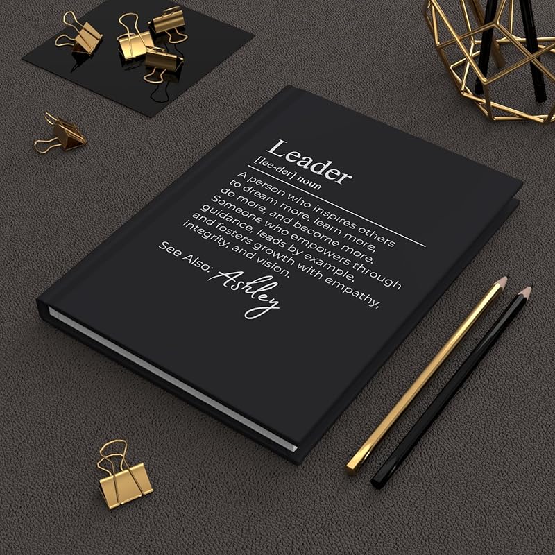 Hilis Personalized Leader Journal, Coworker Gifts for Women or Men, A5 Lined Notebook, Thank You Gift for Social Worker Boss Mentor Teacher Appreciation Retirement