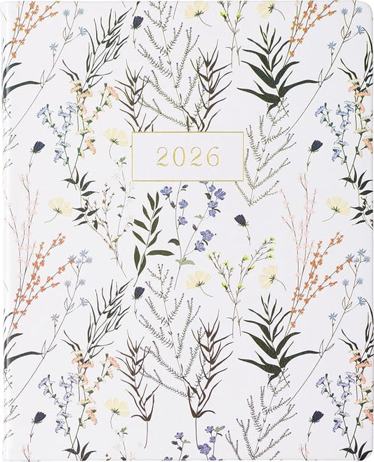 Eccolo 2025-2026 Large Agenda Planner, 18 Month, Yearly, Monthly & Weekly Pages, Habit & Gratitude Tracker (Flexi-Cover- 8 x 10")