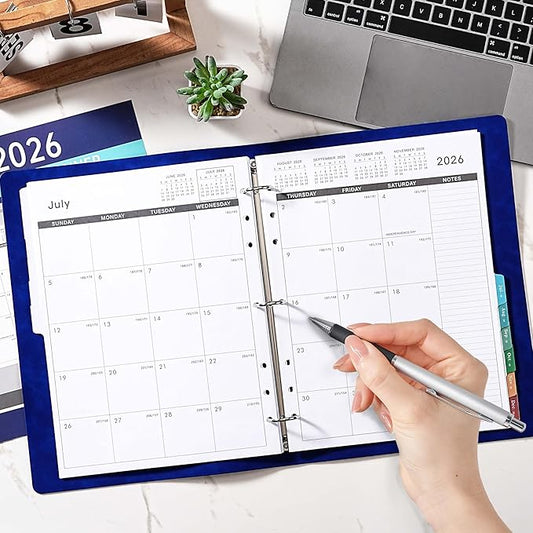2026 Planner Refills - 2026 Monthly Planner Refills, Jan 2026 - Dec 2026, Planner Inserts with 7-Hole Punched, 8-1/2" x 11", Two Pages Per Month with Colourful Tabs, A4 Size 2026 planner refill - Oil Painting