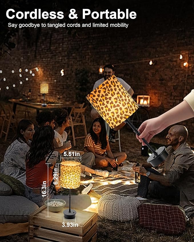 UMEXUS Cordless Table Lamp for Bedroom, Rechargeable Battery Operated Lights, Dimmable Touch Bedside Night Light Lamp for Nightstand Living Room Side End Table Outdoor Patio Home Decor