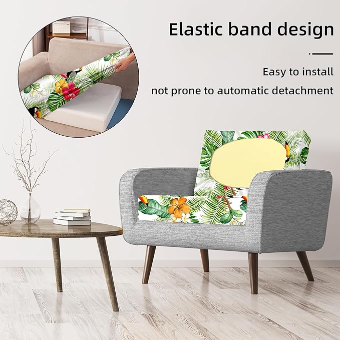 8Pcs Stretch Patio Cushion Covers Outdoor Cushion Covers,for Outdoor Couch Cushion Covers Replacement,Outdoor Sofa Covers Patio Slipcovers Couch Cover,Washable Furniture Cover(Pelican, Cover Only)