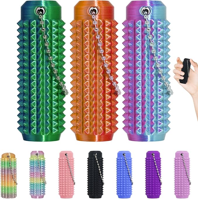 3pcs Little Ouchies Fidget Toys,Pain Stim Fidget Toy Reduce Stress for Adults,Anxiety Relief Pain Stim,Spiky Fidget Keychain for Anxiety and Stress Reduction,Novelty Gifts for Friends
