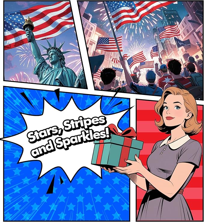 Visual Timer for America Flag - Timers for Classroom Teachers 60 Minutes Countdown Home School Study Tool, Non-Ticking Rotating Timer for Exam Work Kitchen Office Gym, 1 Pack