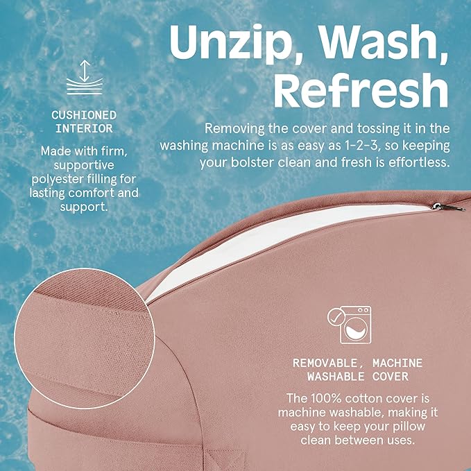 Retrospec Retrospec Sequoia Yoga Bolster Pillow - Meditation Cushion for Yoga Practices - Includes Machine Washable 100% Cotton Cover & Durable Carry Handle