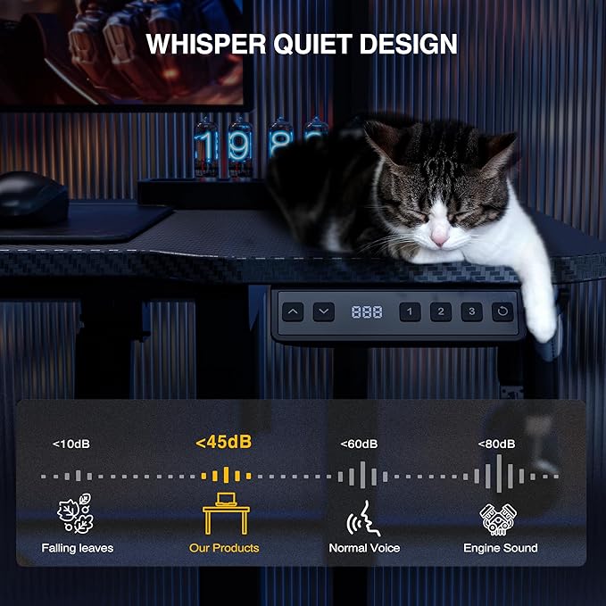 71 Inch L Shaped Standing Desk Adjustable Height,Gaming Electric Corner Standing Desk, Sit Stand Computer Table with Reversiable Splice Board, Black Carbon