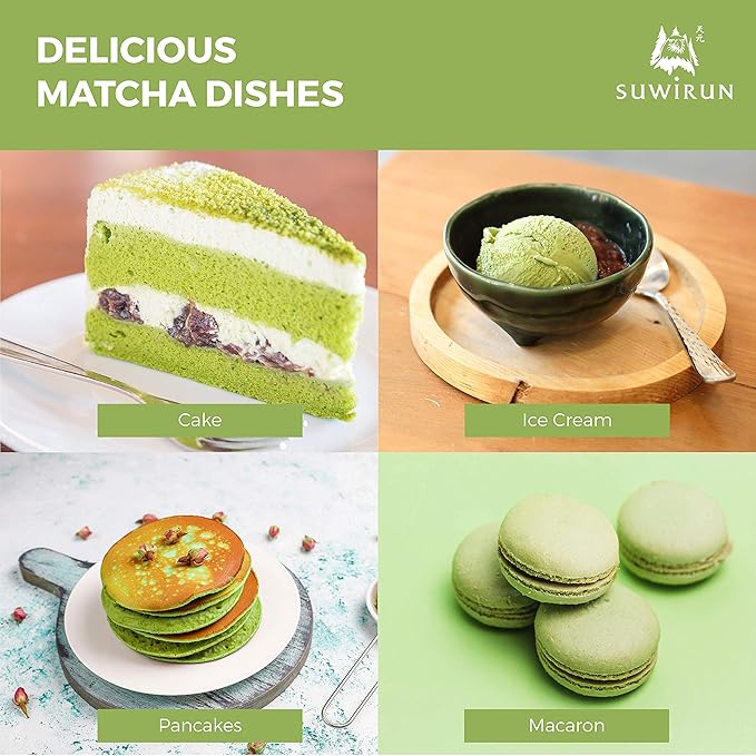 Suwirun Organic Pure Matcha Powder 4oz – Authentic Japanese Green Tea – Unsweetened, Umami-Rich Superfood – Perfect for Lattes, Baking & Smoothies