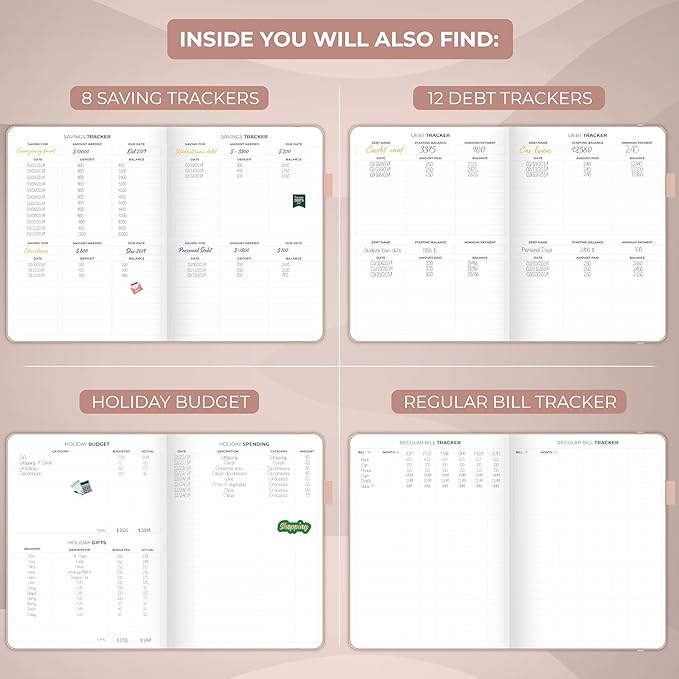 Clever Fox Budget Planner Large – Expense Tracker Notebook. Monthly Budgeting & Bill Organizer, Finance Logbook & Accounts Book, A4 (Rose Gold)