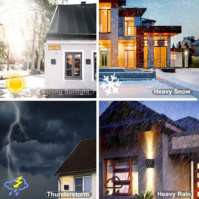 Wall Sconces Set of Two,Outdoor Wall Lights,Exterior Light Fixture,Variable Beam Angle Adjusted,Outdoor Lights for Patio House Waterproof,Porch Lights Outdoor Wall,Up Down Lights Outdoor 2Pack