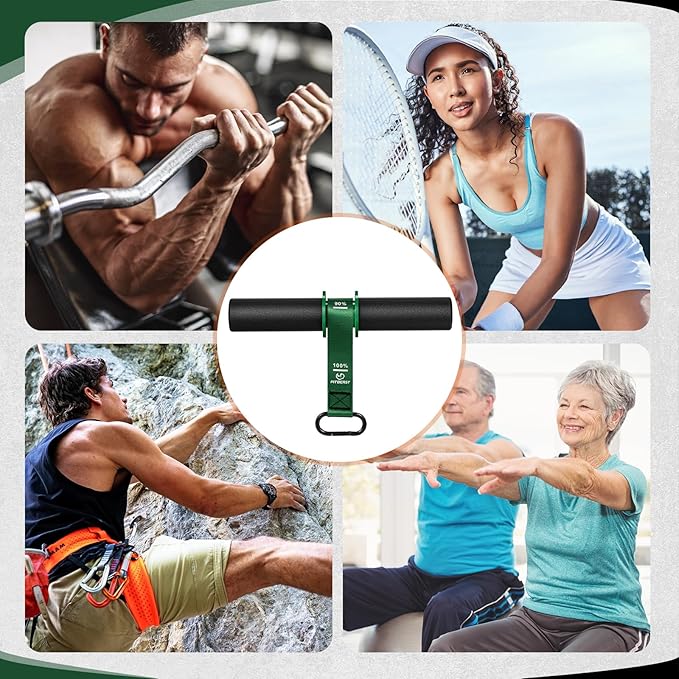 FitBeast Forearm Strengthener & Wrist Roller - Forearm Strength Trainer with Thickened Anti-Slip Grip Handles&Adjustable Strap, Perfect for Forearm Exercising, Boosting Grip Strength, Muscle Building