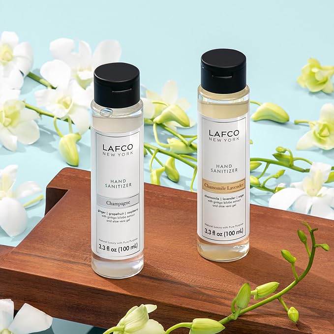 LAFCO New York Hand Sanitizer, Champagne - 3.3 fl oz - Purifies & Hydrates - Cruelty Free
