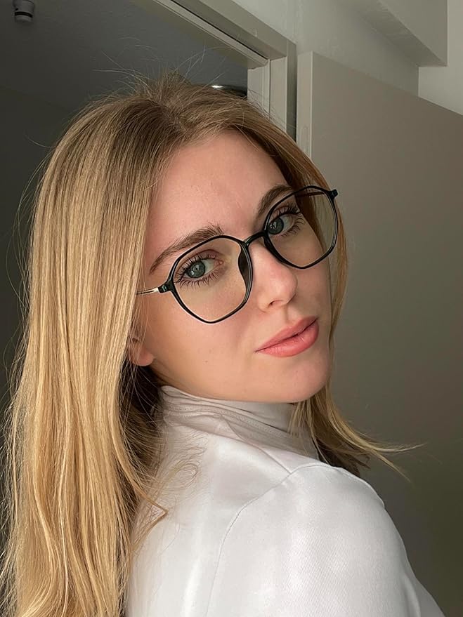 VISOONE Lightweight TR90 Blue Light Blocking Glasses Frame with Anti Glare Eye Protection for Women and Men RANE