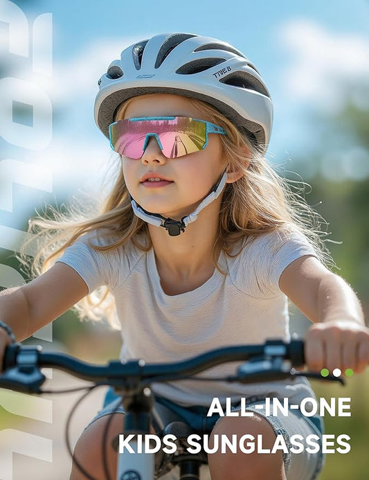 Kids Polarized Baseball Sunglasses for Boys Girls - Youth Softball Cycling Sports Sunglasses UV Protection Goggles