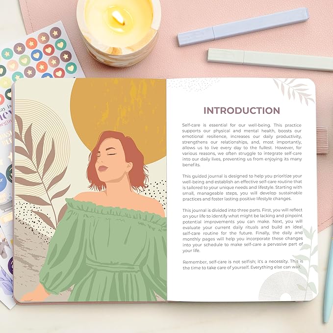 Clever Fox Self-Care Journal Premium – Daily Gratitude & Mental Health Notebook for Women – Reflection & Personal Development Journal (Rose Gold)