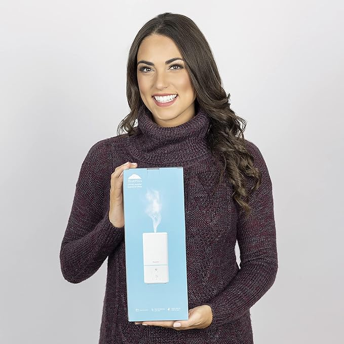 BlueHills 2000 ML Essential Oil Diffuser Humidifier Combo Square White Aroma Diffuser for Large Room Home 2 Liter Extra Large Capacity Long Run High Mist Huge Area Modern Design 2L - Solid White H201