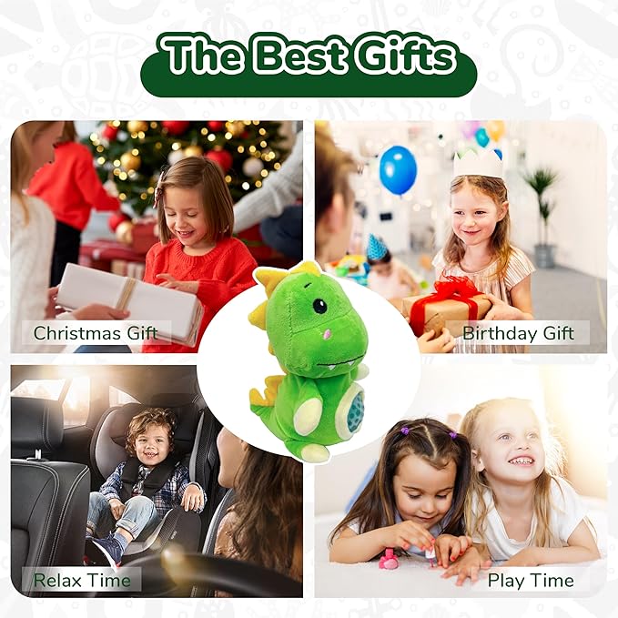 Dinosaur Stuffed Animal, Stuffed Animals, Unicorn Toys for Girls Age 4-6, Plush Toys with Squishy Ball in Her Tummy, Christmas Birthday Gifts for Baby, Toddler, Kids
