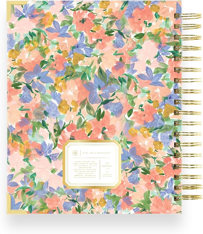 Day Designer 2025-2026 Daily Planner – Premium Planner for Stylish Organization. Combines Monthly Calendar, Hourly Schedule, To-Do List, Gratitude, Goal Setting, Inspirational Quotes, Stickers & More. Elegant laminated Cover with Gold Accents (Lorelei)