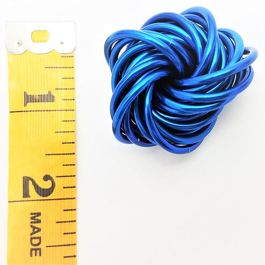 Möbii Fidget Ball (Solid Color): Quiet Mobius ADHD Anxiety Stim Stress Relief Toy Tool for Home Travel Office or Desk (Medium, Full, Cobalt)