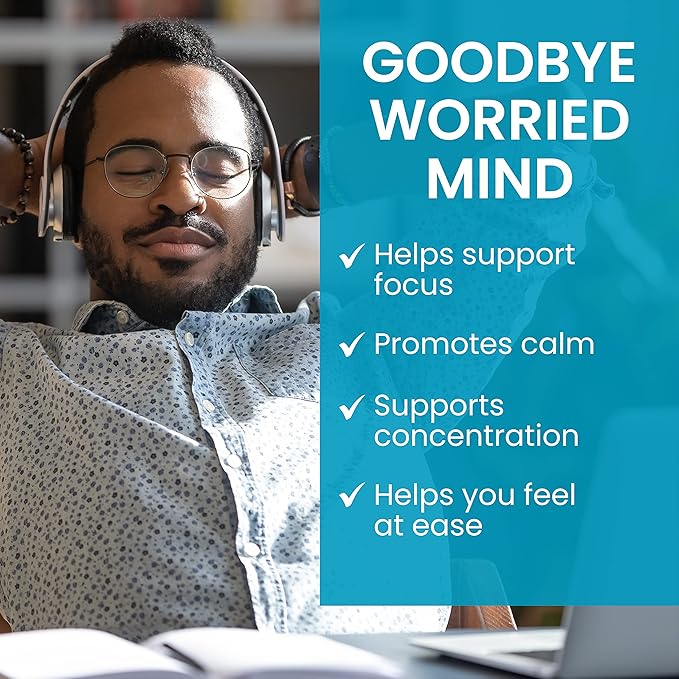 Himalaya Hello Calm Mind Herbal Supplement, with Bacopa, L-Theanine, Gotu Kola, Supports Concentration & Focus, Cognitive Function, Clear Thinking, Relaxation, Vegan, Gluten Free, 60 Capsules