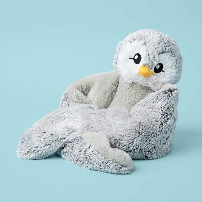 Hugarounds Pax The Penguin 2.5 lb Microwaveable & Freezable Weighted Plush Neck & Shoulder Wrap | Soothing, Comforting Hugs for Self-Care & Relaxation | Unscented for Ages 2+