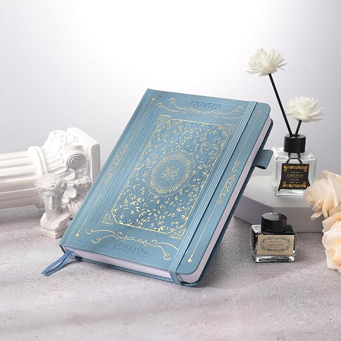 TIEFOSSI Bullet Dotted Notebook, 160gsm Thick Paper, Hardcover Dot Grid Journals for Women Men, 192 pages, for Travel, School and Office Use