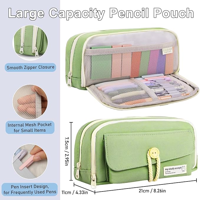 54Pcs Bible Journaling Kit with Pencil Case, Bible Highlighters and Pens with Tabs, Notebook, Bible Study Supplies Journel Essentials Accessories Tools for Women,Back to School Gift (Green)