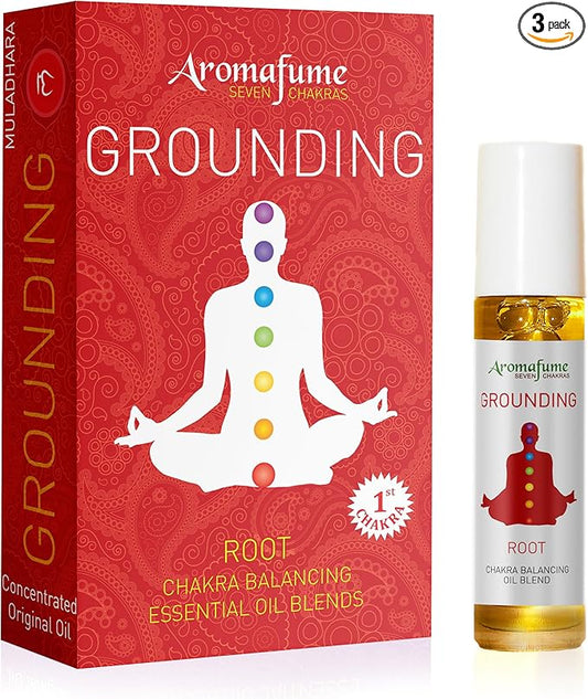 Root Chakra Essential Oil Roll-On Blend by Aromafume | 10ml/0.33 fl oz | Muladhara | Aromatherapy Oils for Chakra Balance | Patchouli Extracts | Chakra Incense for Meditation, Yoga, Reiki
