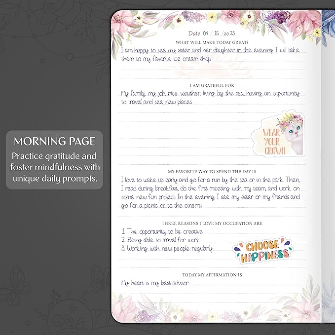 Legend Gratitude Journal – Guided Daily Journal to Foster Positivity & Happiness – Grateful Notebook to Write In – Inspirational Affirmation & Thankful Notebook – Hardcover (Black)