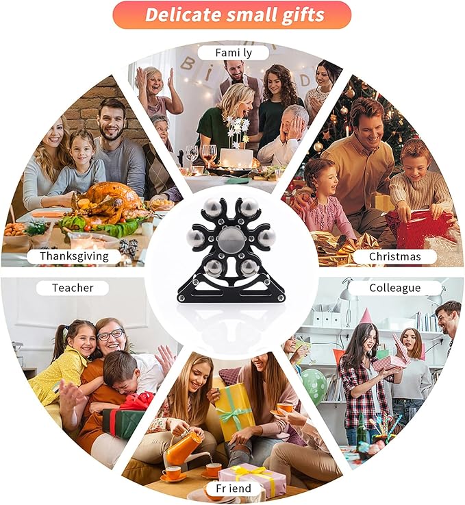 Desk-Fidget-Toys for Ferris-Wheels-Spinner: Metal Kinetic-Spinner 4mins, Cool-Gadgets for Kid Children Teen Adult EDC-Toy, ADHD Tools Cool-Stuff Stress Relief for Office Home School Christmas